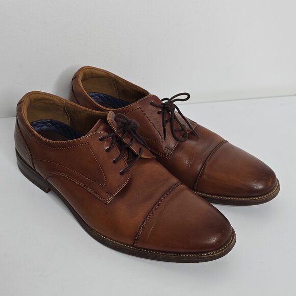Florsheim Rucci Cap Toe Oxford Dress Shoes Mens Sz 10 M Brown Leather 13384 main image 8